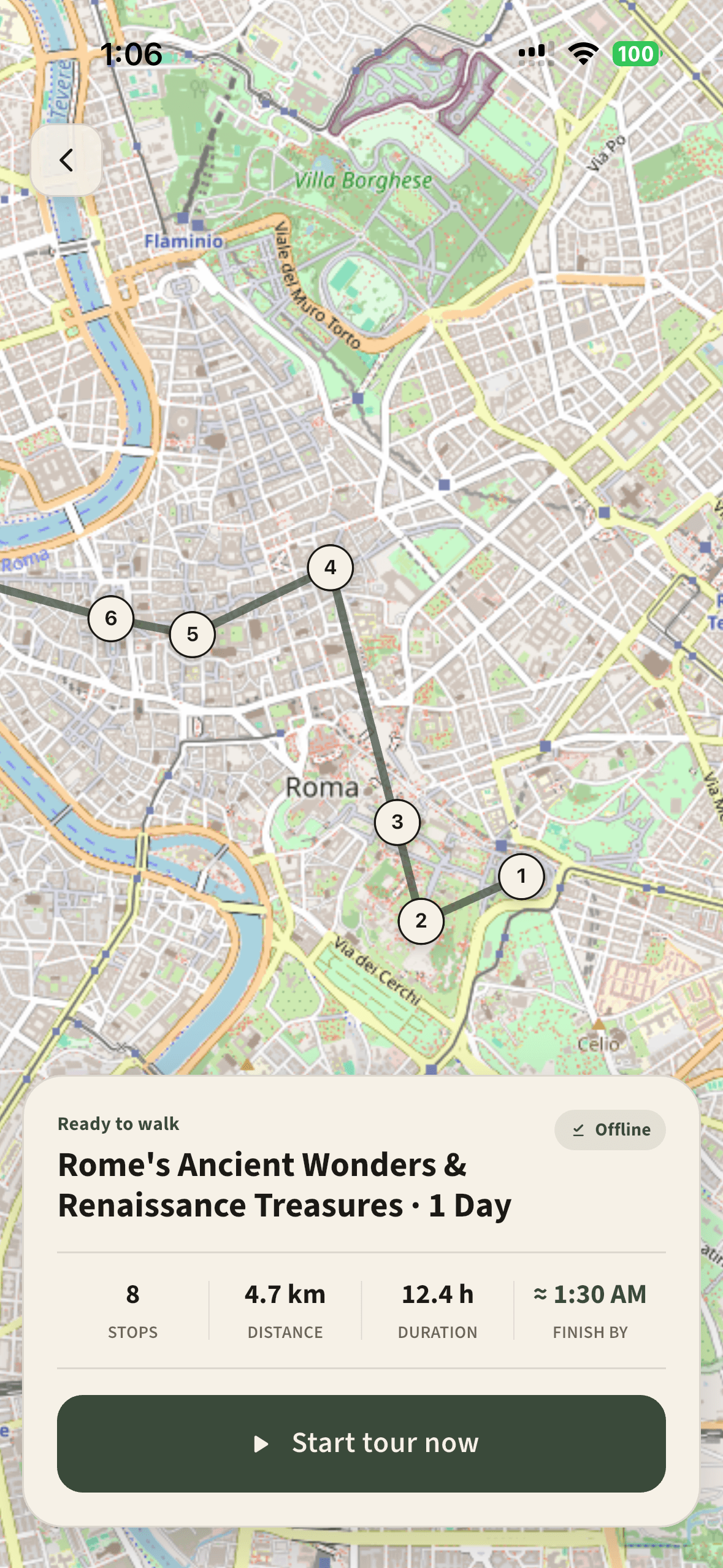 rrawi app — tour map view